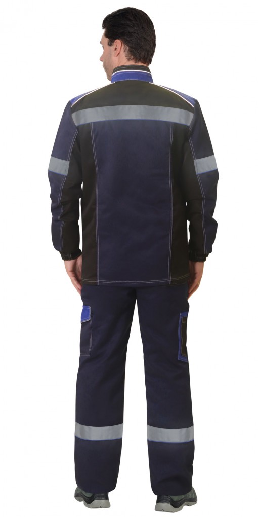 Костюм СИРИУС-ПОЛИНОМ куртка, брюки, синий с черным и васильковым СОП