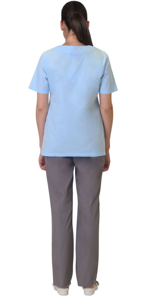 Костюм СИРИУС-КЭТРИН женский: куртка, брюки голубой с темно-серым