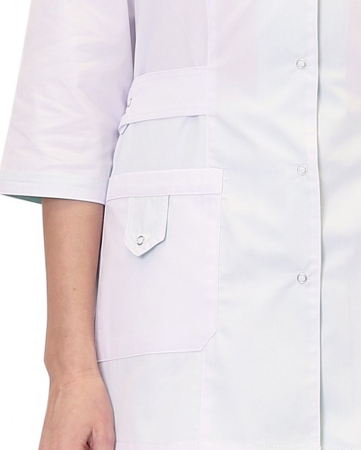 Костюм СИРИУС-ВЕРОНА женский: блуза, брюки белый с мятным