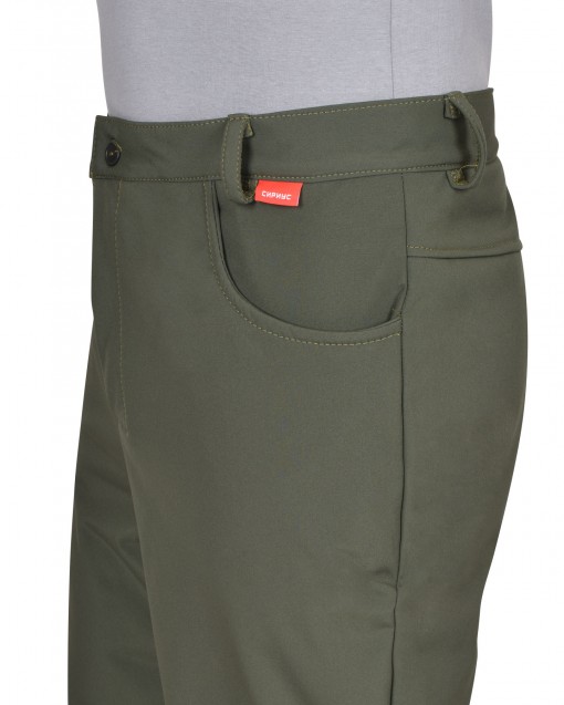 Брюки СИРИУС-АЗОВ демисезонные софтшелл хаки