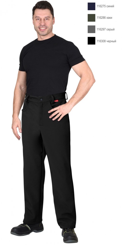 Брюки СИРИУС-АЗОВ демисезонные софтшелл черные