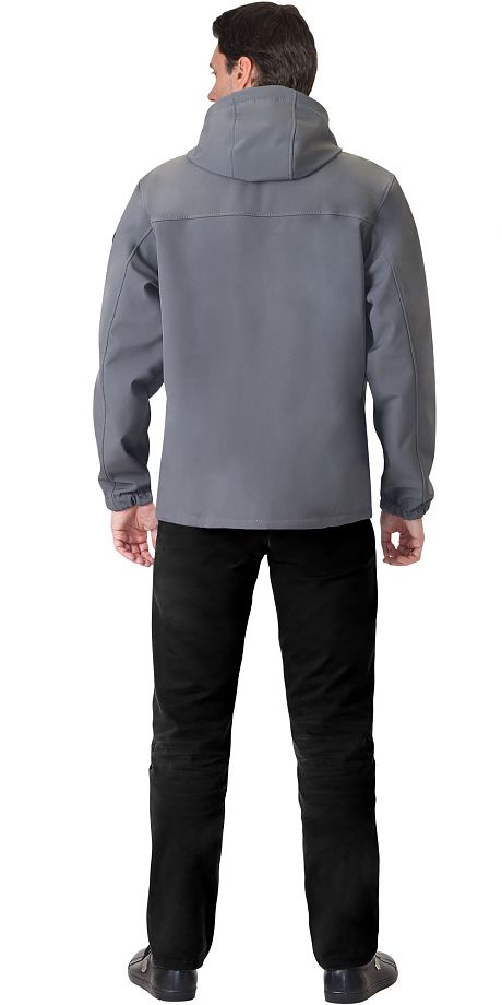 Куртка СИРИУС-АЗОВ с капюшоном демисезонные софтшелл серые