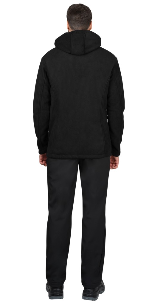 Куртка флисовая СИРИУС-ТЕХНО черная, флис дублированный