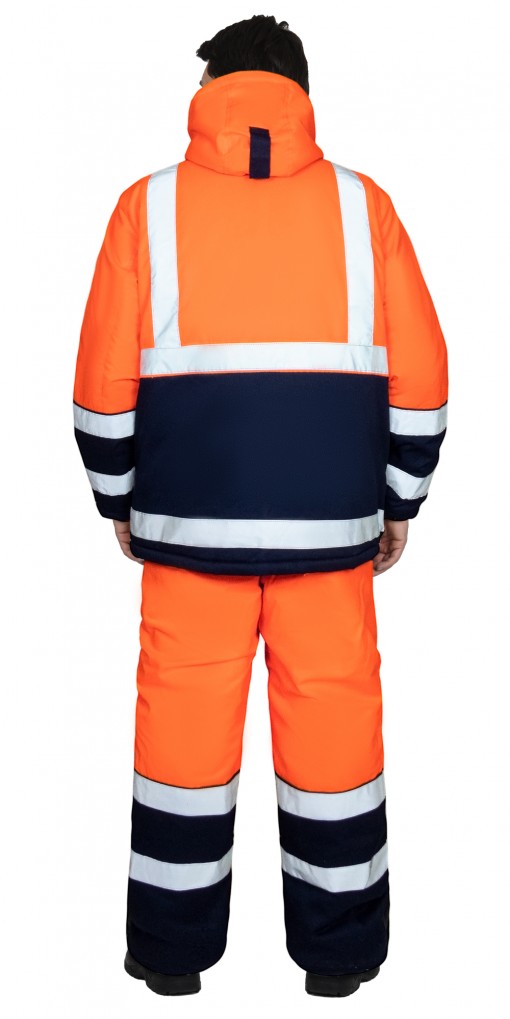 Костюм СИРИУС-МАГИСТРАЛЬ-3-РОСС зимний : куртка, полукомбинезон оранжевый с синим и СОП