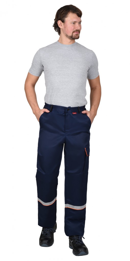 Костюм СИРИУС-ПРАКТИК  куртка/брюки, темно-синий с черным и СОП