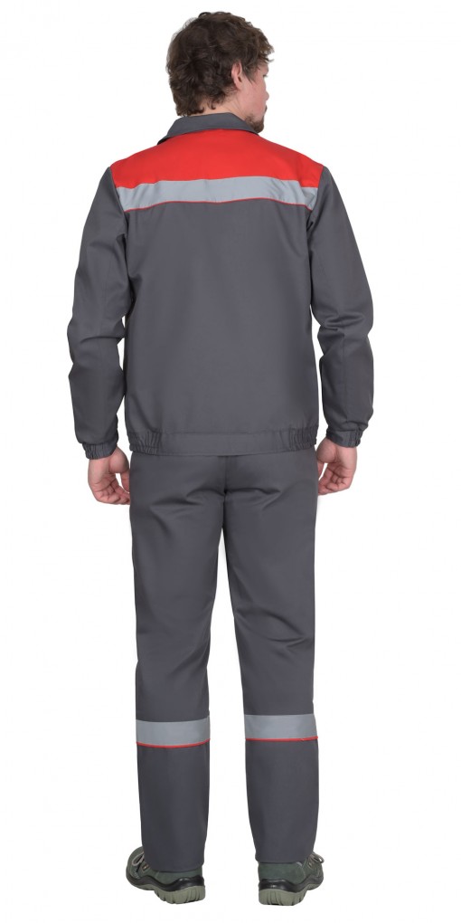 Костюм СИРИУС-МАСТЕР куртка/брюки темно-серый с красным
