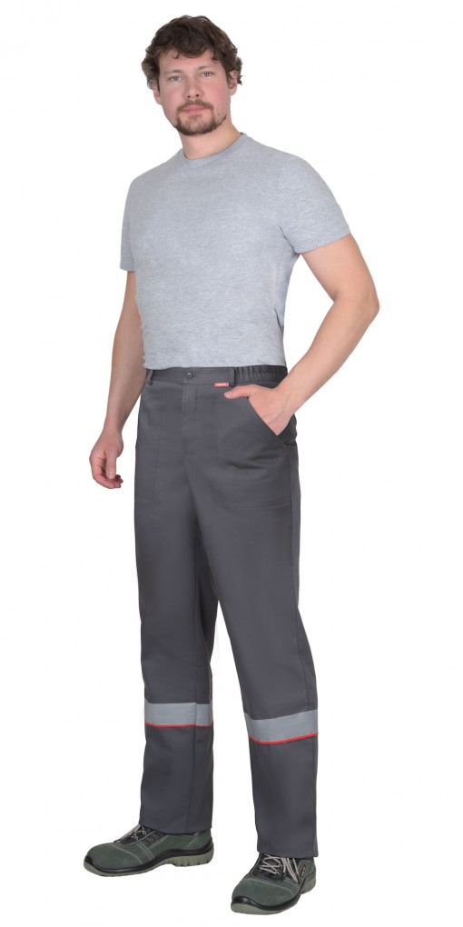 Костюм СИРИУС-МАСТЕР куртка/брюки темно-серый с красным