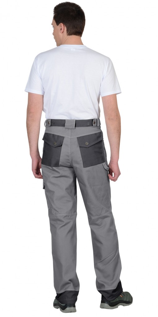 Брюки СИРИУС-ВЕСТ-ВОРК средне-серые с темно-серым