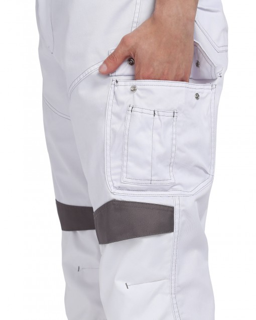 Брюки СИРИУС-ЦИТРИН белые со средне-серым