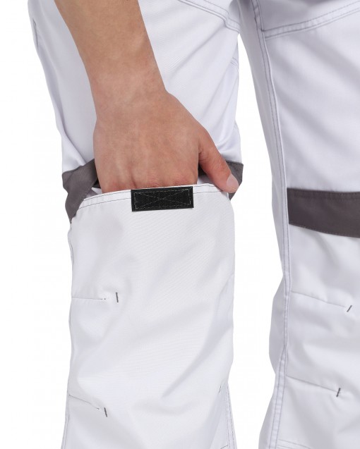 Брюки СИРИУС-ЦИТРИН белые со средне-серым