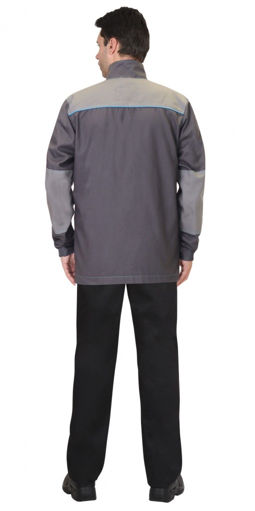 Куртка СИРИУС-ДВИН темно-серая с серым и голубым