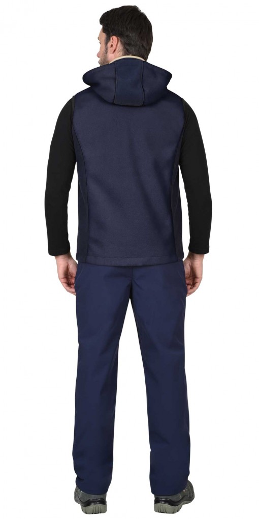 Жилет флисовый СИРИУС-ТЕХНО синий (флис дублированный)