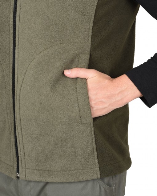 Жилет флисовый СИРИУС-ТЕХНО светло-оливковый с оливковым (флис дублированный)