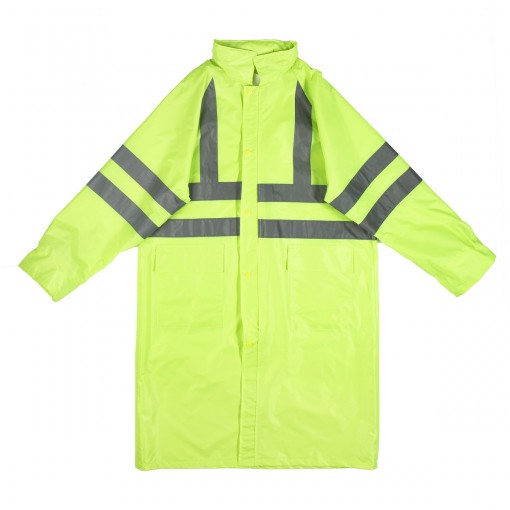 Плащ влагозащитный нейлоновый 2Hands PP3HV повышенной видимости с СОП лимонный