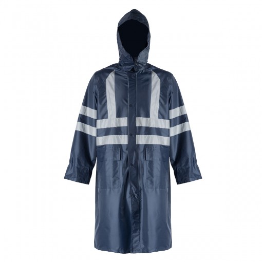Плащ влагозащитный нейлоновый 2Hands PP2HV повышенной видимости с СОП синий