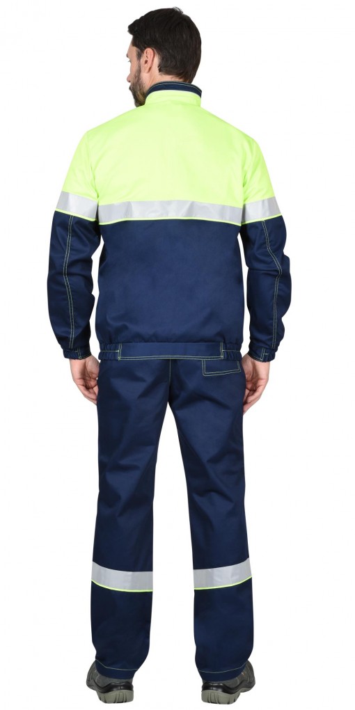 Костюм СИРИУС-НАВИГАТОР куртка брюки синий с лимонным и СОП