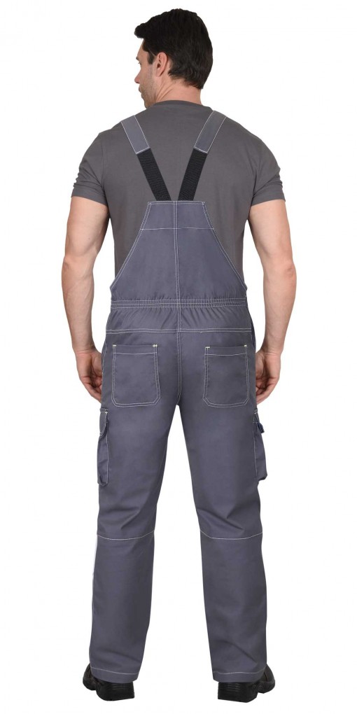 Полукомбинезон СИРИУС-ДЖЕТ серый с синим стрейч
