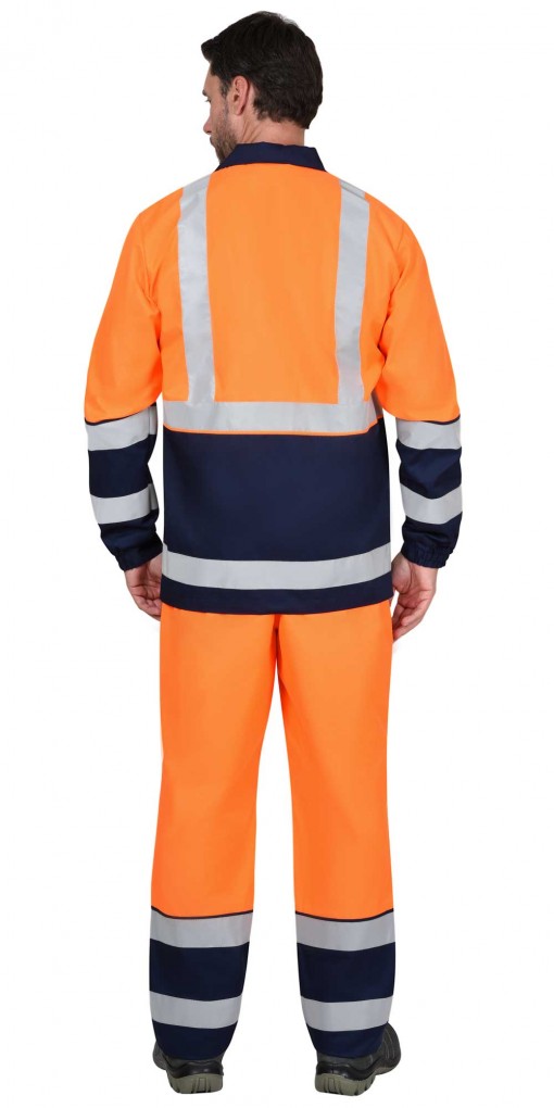 Куртка СИРИУС-ТЕРМИНАЛ-3-РОСС оранжевая с темно-синим и СОП