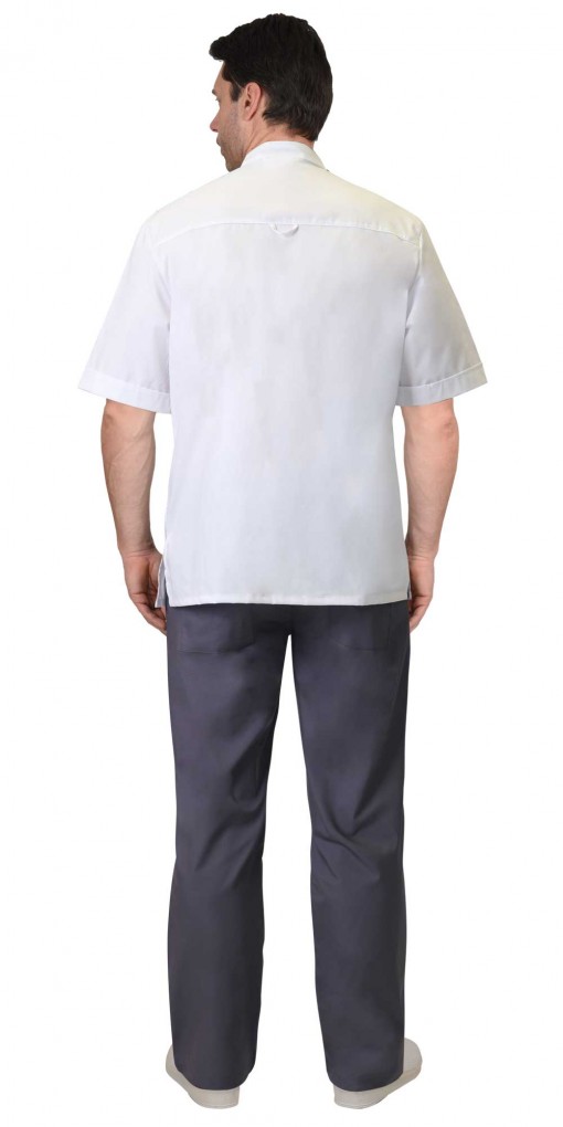 Костюм СИРИУС-АЛЕКС мужской: куртка, брюки белый с серым