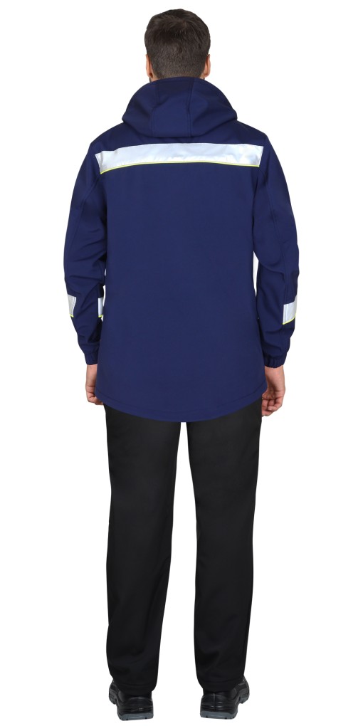 Куртка СИРИУС-АЗОВ демисезонная софтшелл синяя с СОП