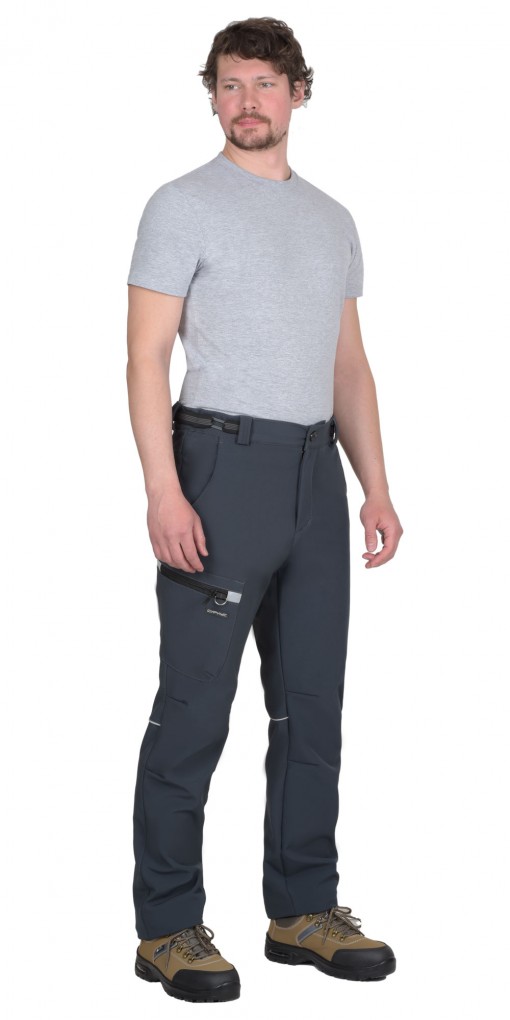 Брюки СИРИУС-СПЕЙС софтшелл сине-серые