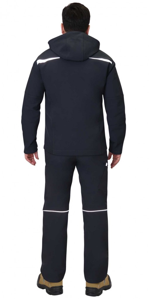 Куртка СИРИУС-СПЕЙС софтшелл сине-серая