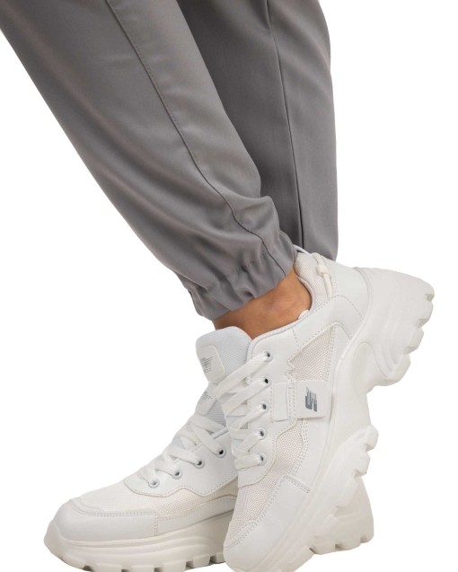 Костюм В-489 женский: блуза/брюки серый