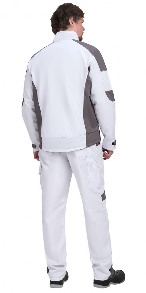 Куртка СИРИУС-ЦИТРИН белая со средне-серым