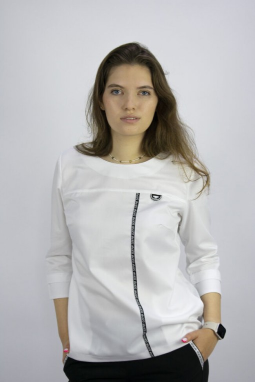 Блуза ЛОДОЧКА женская: белая