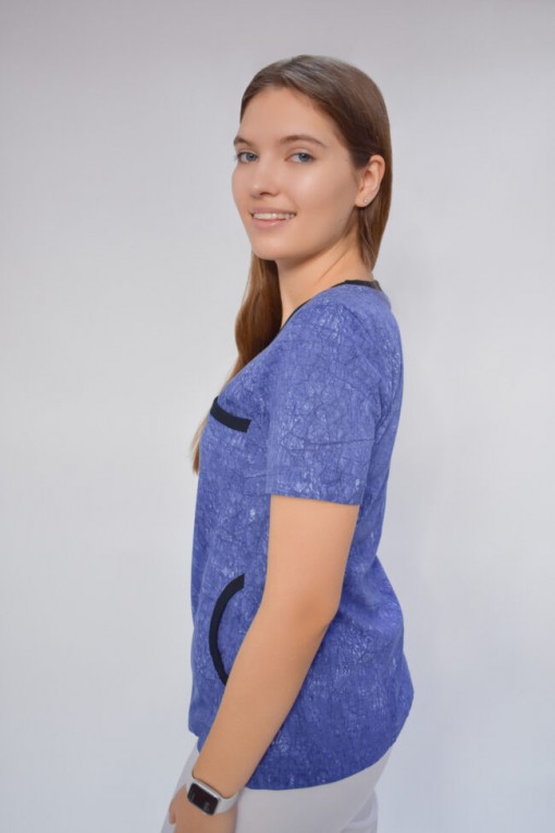 Блуза ТРИНИТИ женская: синяя лагуна