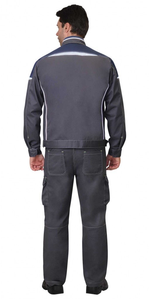 Куртка СИРИУС-ДЖЕТ серая с синим