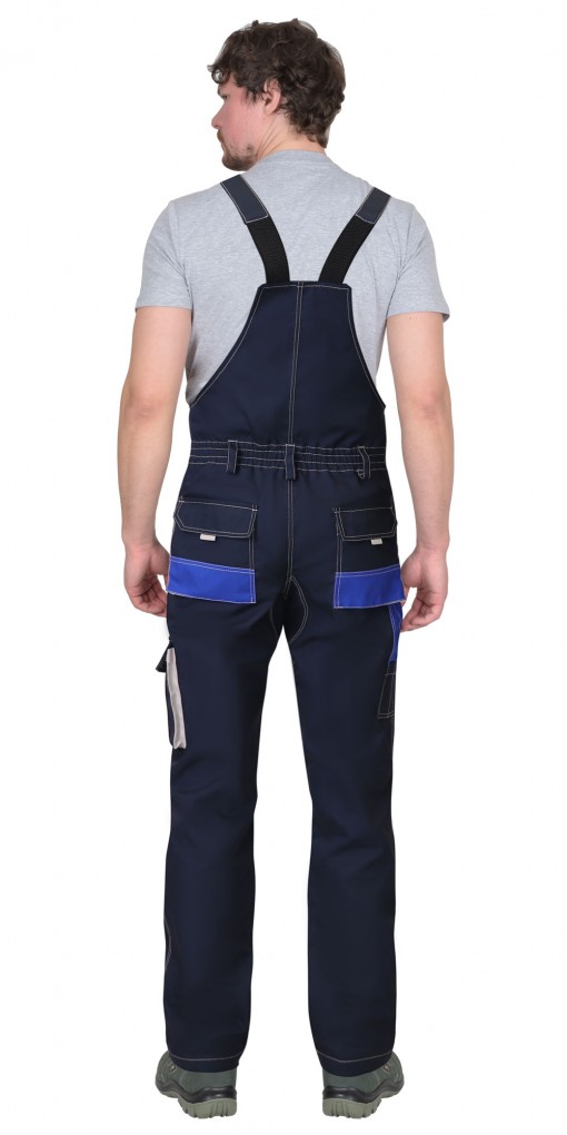 Полукомбинезон СИРИУС-ДВИН синий с васильковым и молочной отделкой