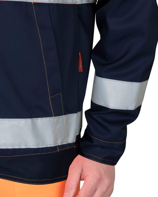 Куртка СИРИУС-ТЕРМИНАЛ-3-РОСС короткая оранжевая с темно-синим и СОП