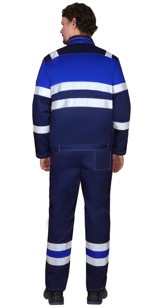 Костюм СИРИУС-НАВИГАТОР-2 куртка/брюки синий с васильковым и СОП