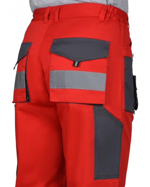 Костюм СИРИУС-АТОМ куртка/брюки красный с серым и СОП