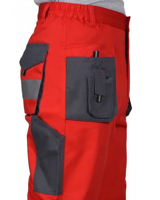 Костюм СИРИУС-АТОМ куртка/брюки красный с серым и СОП