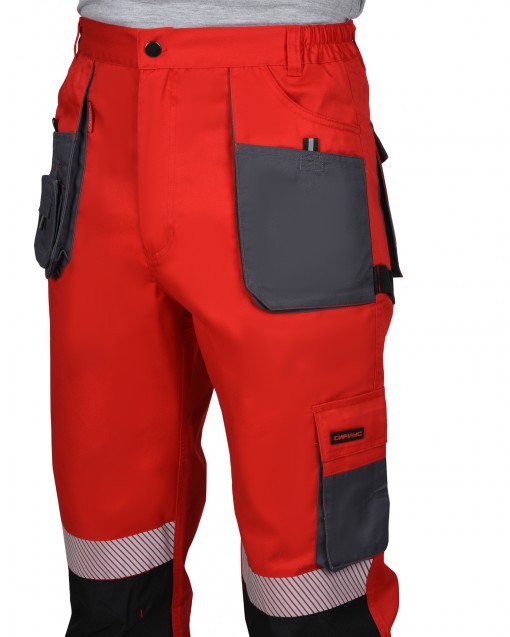 Костюм СИРИУС-АТОМ куртка/брюки красный с серым и СОП