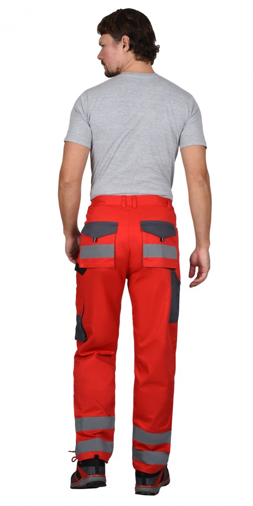 Костюм СИРИУС-АТОМ куртка/брюки красный с серым и СОП