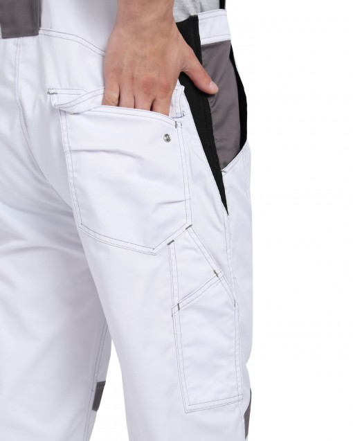 Полукомбинезон СИРИУС-ЦИТРИН белый со средне-серым