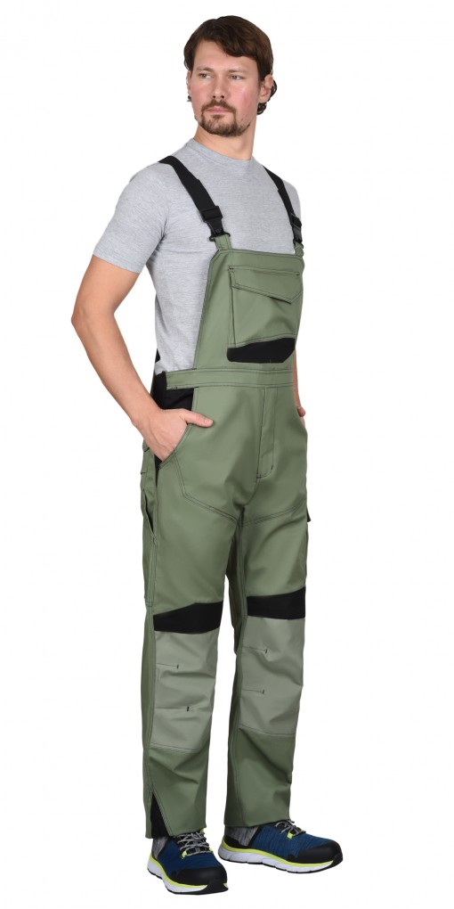 Полукомбинезон СИРИУС-ЦИТРИН светло-оливковый с черным