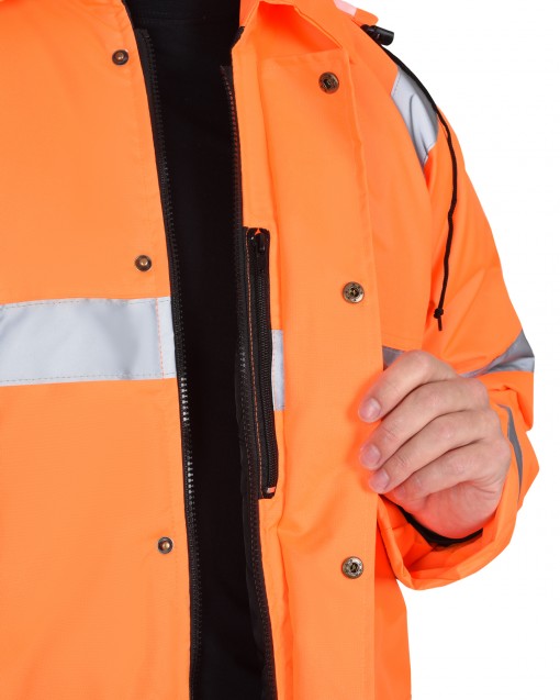 Куртка СИРИУС-АТЛАС утепленная оранжевая с СОП