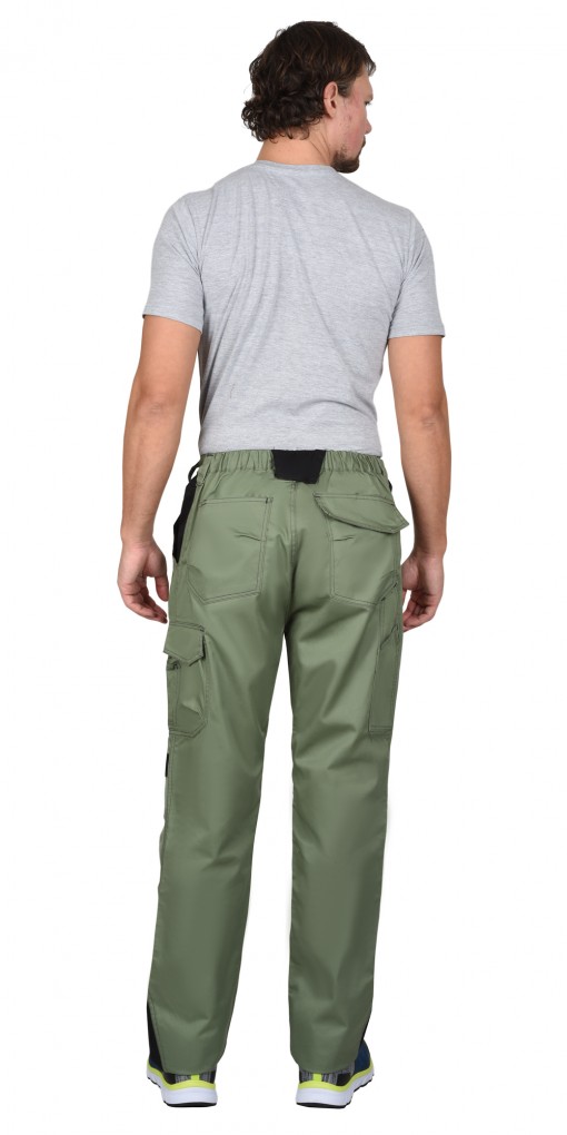 Брюки СИРИУС-ЦИТРИН светло-оливковые с черным