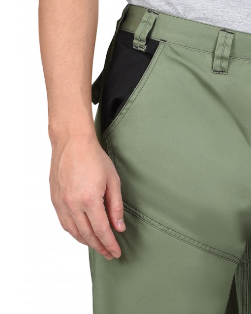 Брюки СИРИУС-ЦИТРИН светло-оливковые с черным