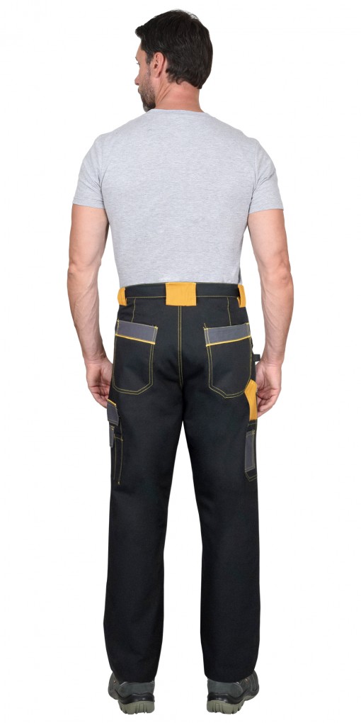 Брюки СИРИУС-АГАТ черные с темно-серым