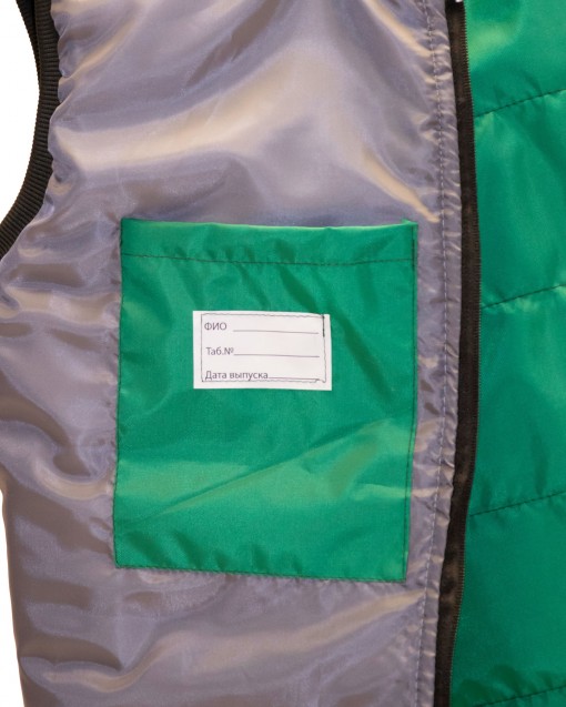 Жилет утепленный СИРИУС-МИШЛЕН тёмно-зеленый