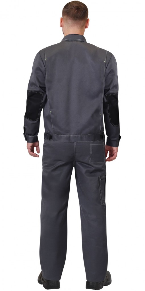 Костюм СИРИУС-ФАВОРИТ куртка/полукомбинезон, тёмно-серый с черным