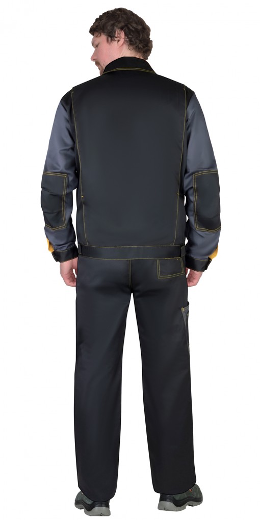 Костюм СИРИУС-ФАВОРИТ куртка/брюки, черный с темно-серым