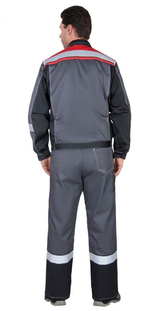 Костюм СИРИУС-ВИВАТ куртка/полукомбинезон, черный с темно-серым