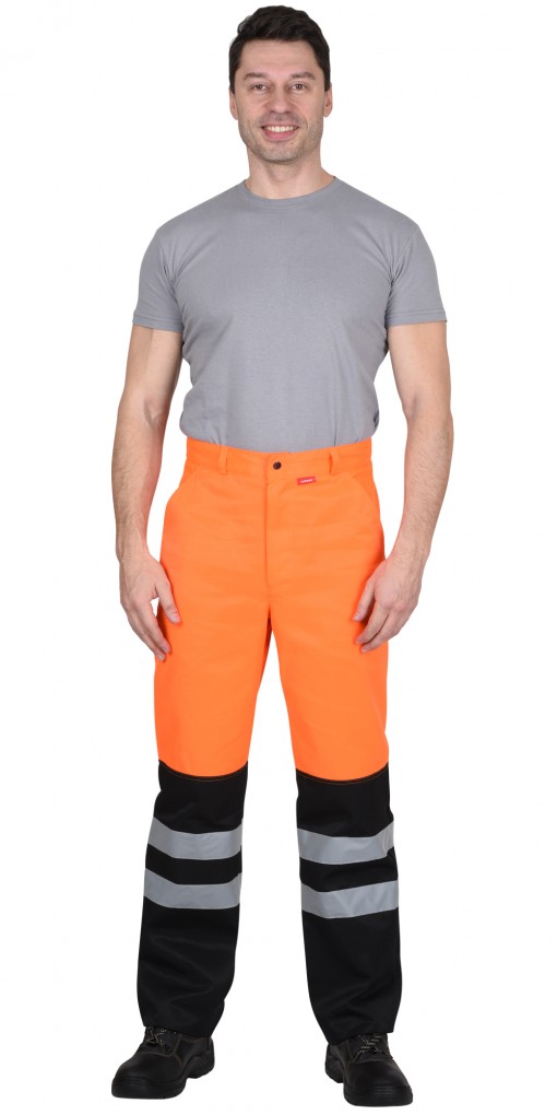 Костюм СИРИУС-МАГИСТРАЛЬ-ЛЮКС : куртка, брюки оранжевый с чёрным и СОП