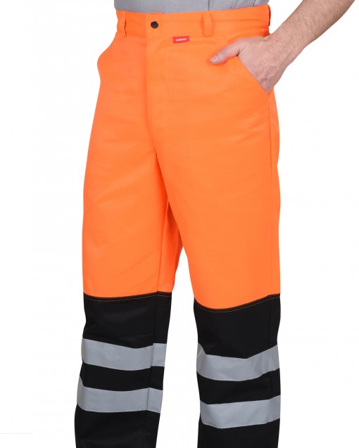 Костюм СИРИУС-МАГИСТРАЛЬ-ЛЮКС : куртка, брюки оранжевый с чёрным и СОП